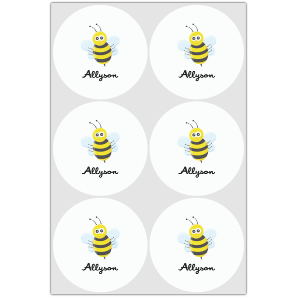 Honeycomb, Bees & Polka Dots Drink Topper - Large - Set of 6