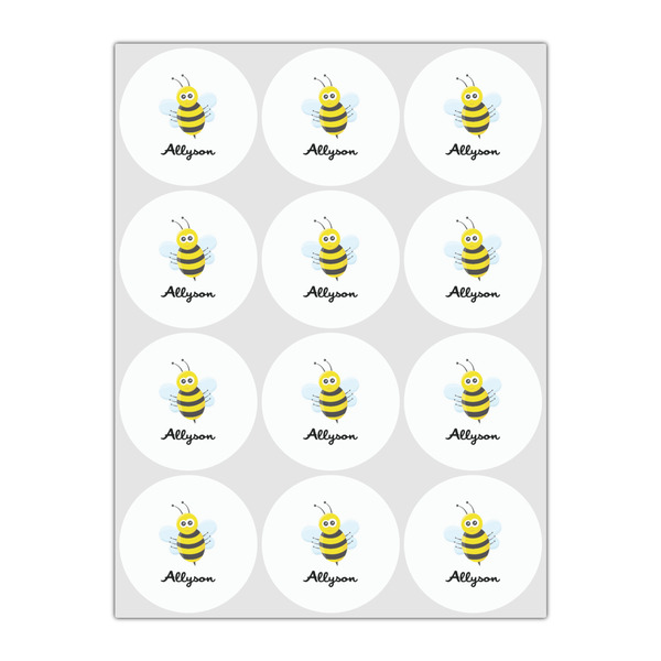 Honeycomb, Bees & Polka Dots Drink Topper - Small - Set of 12