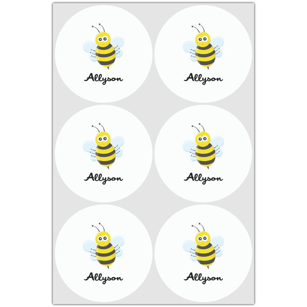 Honeycomb, Bees & Polka Dots Drink Topper - XLarge - Set of 6