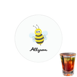 Honeycomb, Bees & Polka Dots Printed Drink Topper - 1.5" (Personalized)