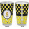Honeycomb, Bees & Polka Dots Pint Glass - Full Color - Front & Back Views
