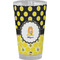 Honeycomb, Bees & Polka Dots Pint Glass - Full Color - Front View