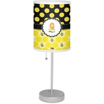 Honeycomb, Bees & Polka Dots 7" Drum Lamp with Shade Linen (Personalized)