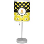 Honeycomb, Bees & Polka Dots Lamp with Drum Shade (Personalized)