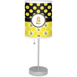 Honeycomb, Bees & Polka Dots 7" Drum Lamp with Shade (Personalized)