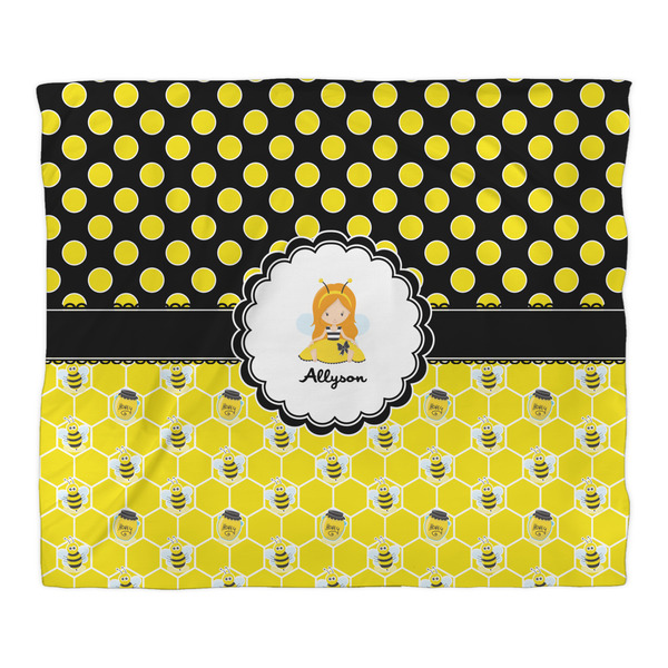 Honeycomb, Bees & Polka Dots Duvet Cover - King - Front