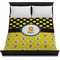 Honeycomb, Bees & Polka Dots Duvet Cover - Queen - On Bed - No Prop