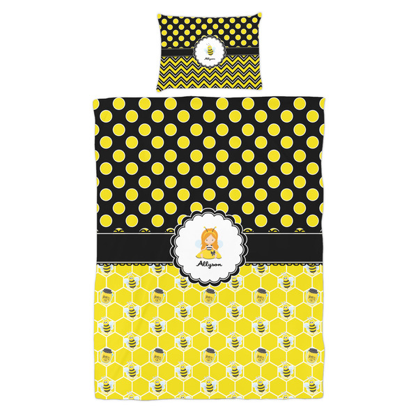 Honeycomb, Bees & Polka Dots Duvet Cover Set - Twin - Alt Approval