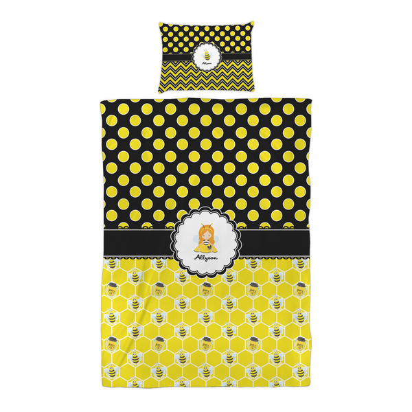 Honeycomb, Bees & Polka Dots Duvet Cover Set - Twin XL - Alt Approval