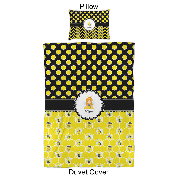 Honeycomb, Bees & Polka Dots Duvet Cover Set - Twin XL - Approval