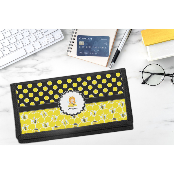 Honeycomb, Bees & Polka Dots DyeTrans Checkbook Cover - LIFESTYLE