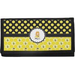 Honeycomb, Bees & Polka Dots Canvas Checkbook Cover (Personalized)
