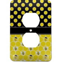 Honeycomb, Bees & Polka Dots Electric Outlet Plate