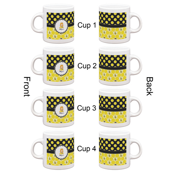 Honeycomb, Bees & Polka Dots Espresso Cup Set of 4 - Apvl