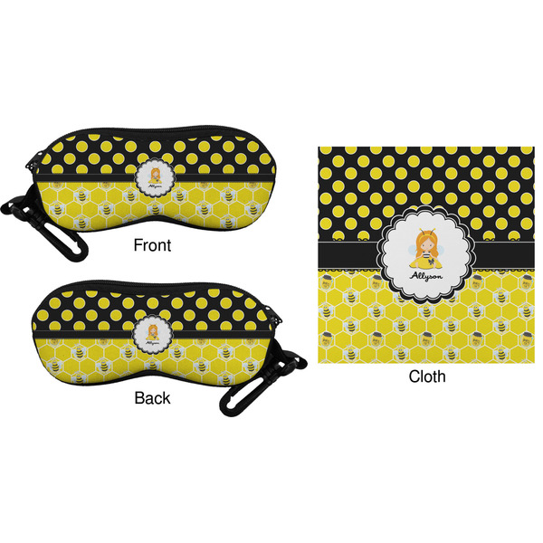 Honeycomb, Bees & Polka Dots Eyeglass Case & Cloth (Approval)