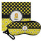 Honeycomb, Bees & Polka Dots Personalized Eyeglass Case & Cloth
