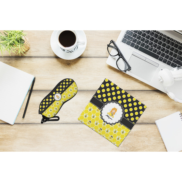 Honeycomb, Bees & Polka Dots Eyeglass Case and Cloth Set - LIFESTYLE