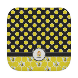 Honeycomb, Bees & Polka Dots Face Towel (Personalized)