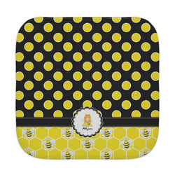 Honeycomb, Bees & Polka Dots Face Towel (Personalized)