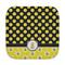 Honeycomb, Bees & Polka Dots Face Cloth-Rounded Corners