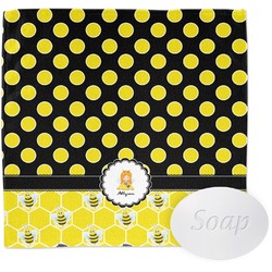 Honeycomb, Bees & Polka Dots Washcloth (Personalized)