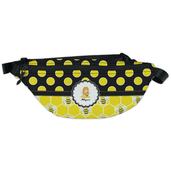 Custom Honeycomb, Bees & Polka Dots Fanny Pack - Classic Style (Personalized)