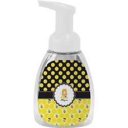 Honeycomb, Bees & Polka Dots Foam Soap Bottle - White (Personalized)