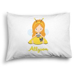 Honeycomb, Bees & Polka Dots Pillow Case - Standard - Graphic (Personalized)