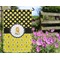 Honeycomb, Bees & Polka Dots Garden Flag - Outside In Flowers