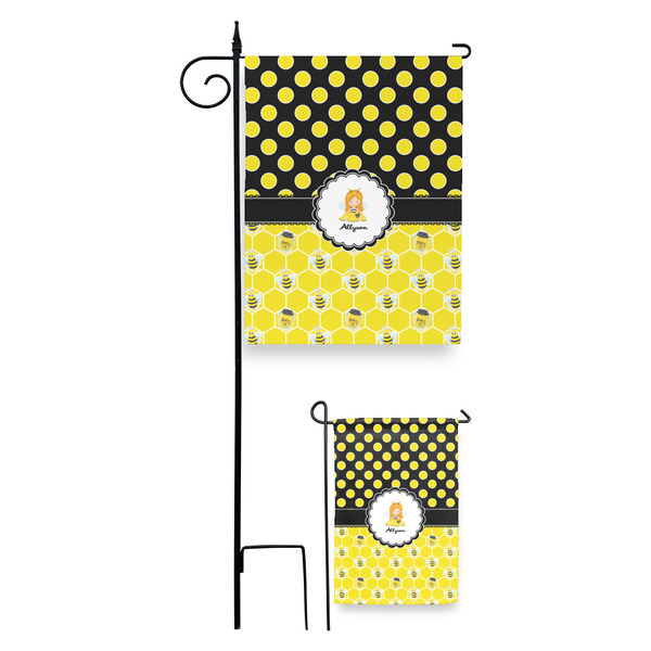 Honeycomb, Bees & Polka Dots Garden Flag - PARENT/MAIN