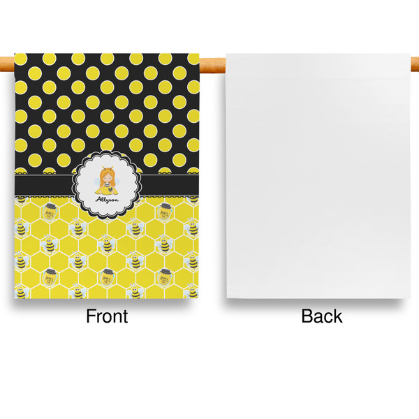 Honeycomb, Bees & Polka Dots Garden Flags - Large - Single Sided - APPROVAL
