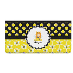 Honeycomb, Bees & Polka Dots Genuine Leather Checkbook Cover (Personalized)