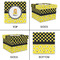 Honeycomb, Bees & Polka Dots Gift Boxes with Lid - Canvas Wrapped - Small - Approval
