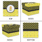 Honeycomb, Bees & Polka Dots Gift Boxes with Lid - Canvas Wrapped - X-Large - Approval