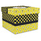Honeycomb, Bees & Polka Dots Gift Boxes with Lid - Canvas Wrapped - X-Large - Front/Main