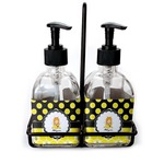 Honeycomb, Bees & Polka Dots Glass Soap & Lotion Bottles (Personalized)