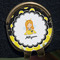 Honeycomb, Bees & Polka Dots Golf Ball Marker Hat Clip - Gold - Close Up