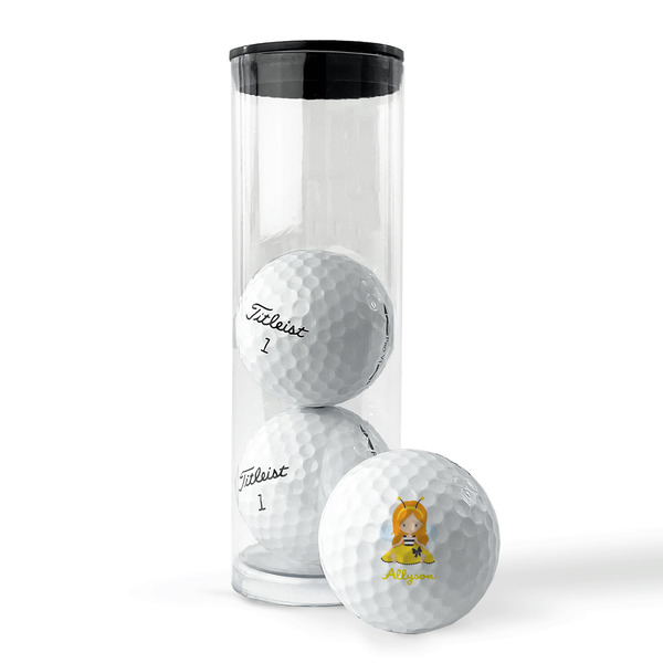 Honeycomb, Bees & Polka Dots Golf Balls - Titleist - Set of 3 - PACKAGING