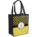 Honeycomb, Bees & Polka Dots Grocery Bag (Personalized)