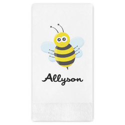 Honeycomb, Bees & Polka Dots Guest Paper Towels - Full Color (Personalized)