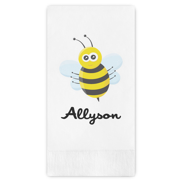 Custom Honeycomb, Bees & Polka Dots Guest Paper Towels - Full Color (Personalized)