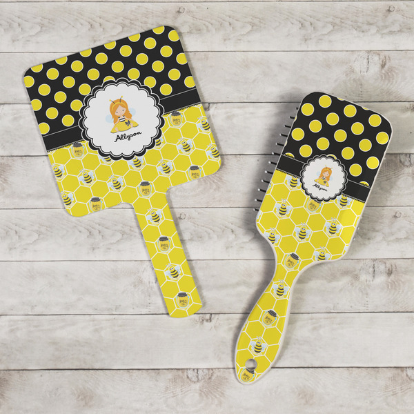 Honeycomb, Bees & Polka Dots Hand Mirrors - In Context
