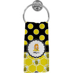 Honeycomb, Bees & Polka Dots Hand Towel - Full Print (Personalized)