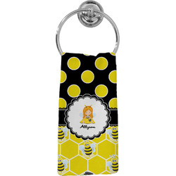 Honeycomb, Bees & Polka Dots Hand Towel - Full Print (Personalized)