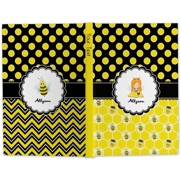 Honeycomb, Bees & Polka Dots Hard Cover Journal - Apvl