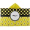 Honeycomb, Bees & Polka Dots Hooded towel