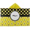 Honeycomb, Bees & Polka Dots Kids Hooded Towel (Personalized)
