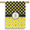 Honeycomb, Bees & Polka Dots 28" House Flag (Personalized)