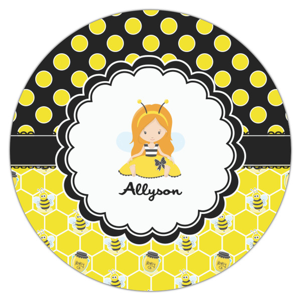 Honeycomb, Bees & Polka Dots Icing Circle - Small - Single