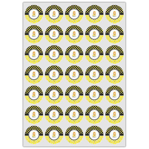 Honeycomb, Bees & Polka Dots Icing Circle - XSmall - Set of 35